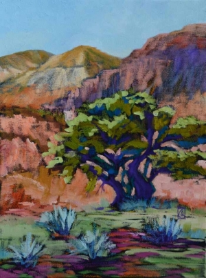 Lone Piñon 16x12" Oil on gallery wrap canvas ©2014 Lucinda Howe $480