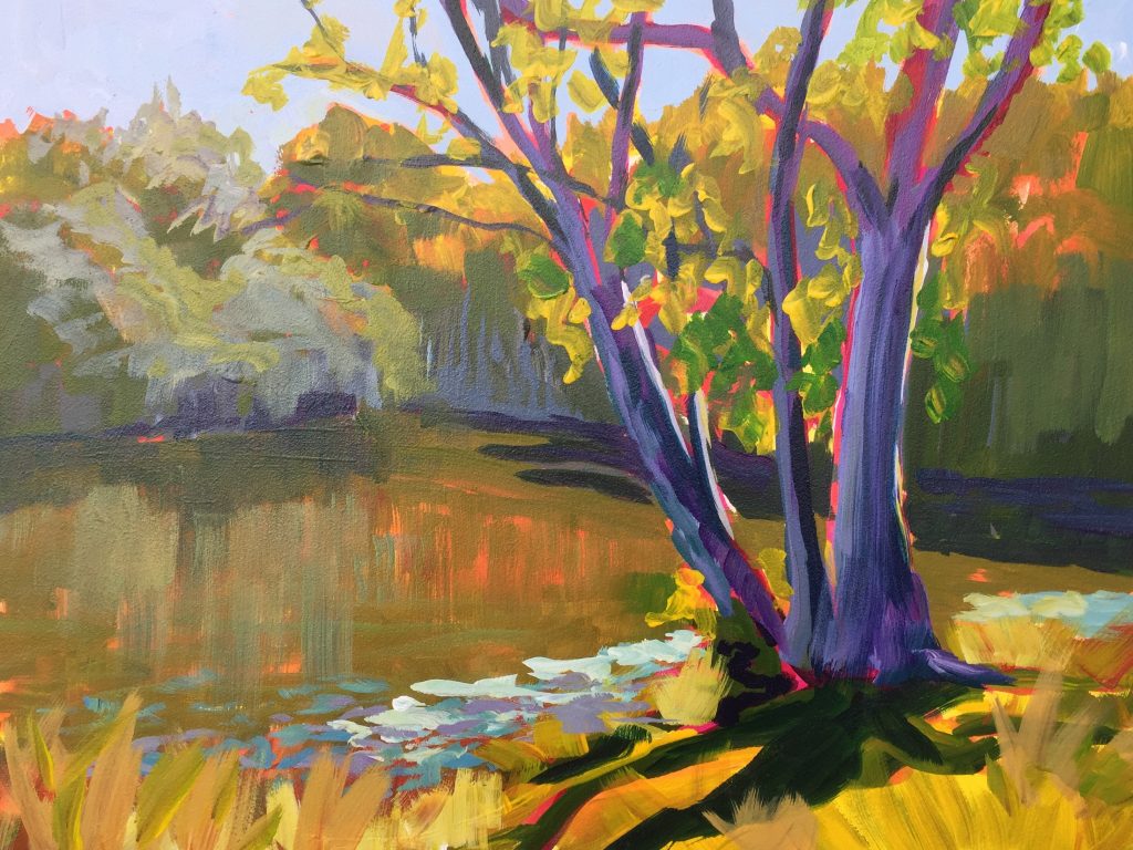 Peaceful Afternoon 14x18 inches Acrylic on masonite ©2016 Lucinda Howe
